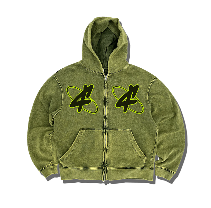 Green venom zip up